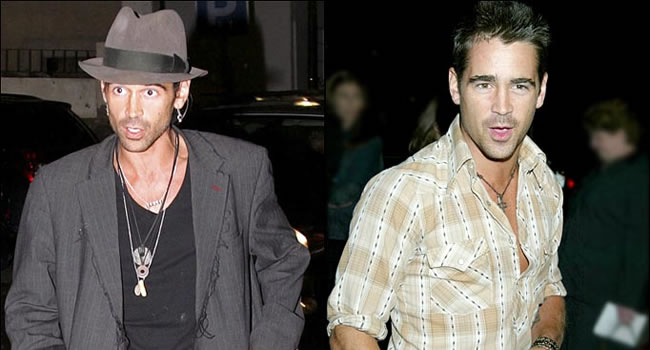 Colin Farrell often finishes off outfits with a necklace