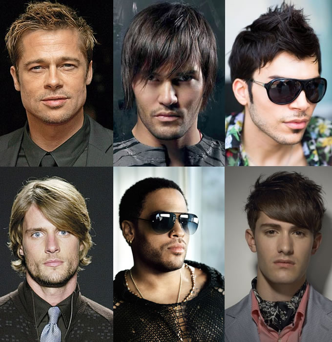 A collection of fashionable mens haristyles