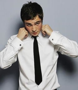 Ed Westwick knows how to wear Saville Row