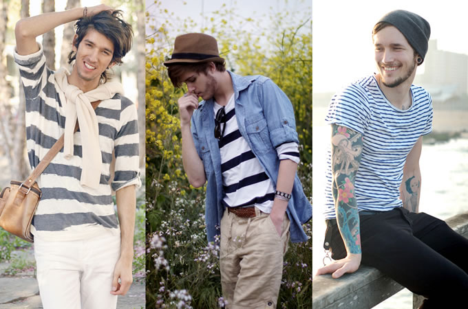 Horizontal Stripes for Tall and Skinny Men