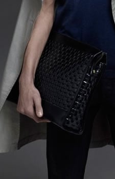 Topman Lux Basket-Weave Document Holder