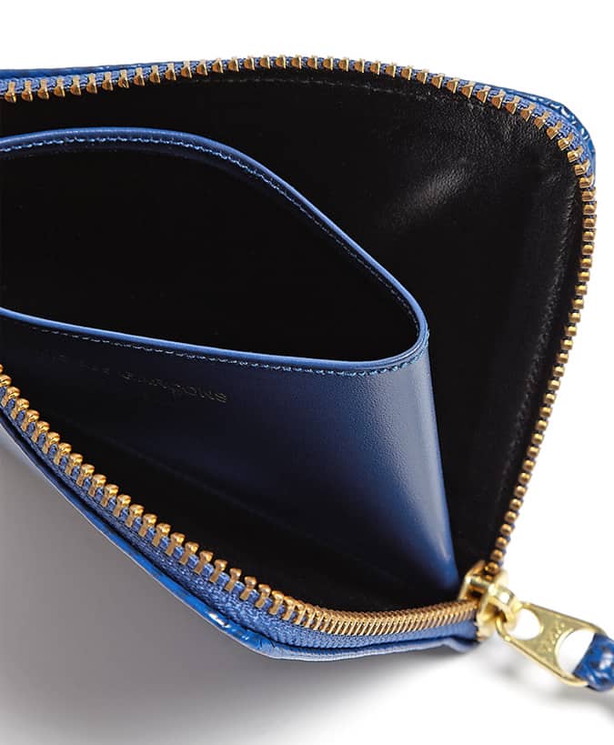 COMME des GARÇONS Cobalt Luxury Corner Zip Wallet