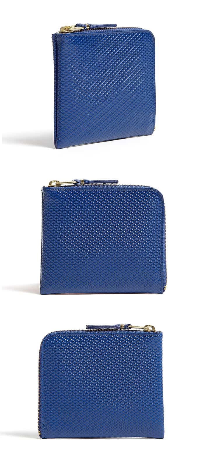 COMME des GARÇONS Cobalt Luxury Corner Zip Wallet