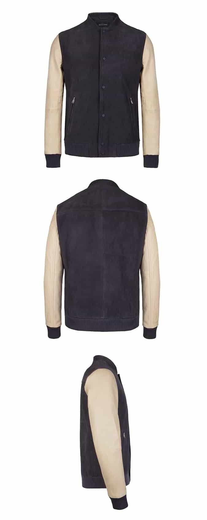 AllSaints Bleek Leather Bomber Jacket