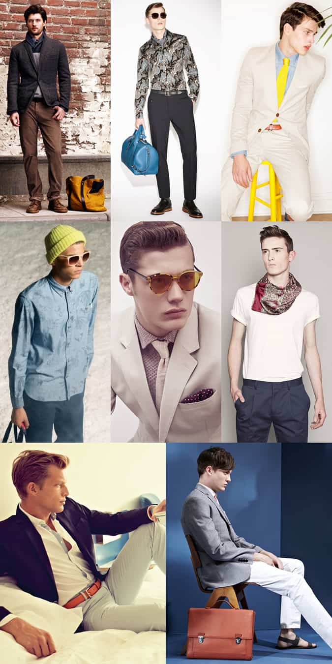 Men's Coloured Accessories Lookbook