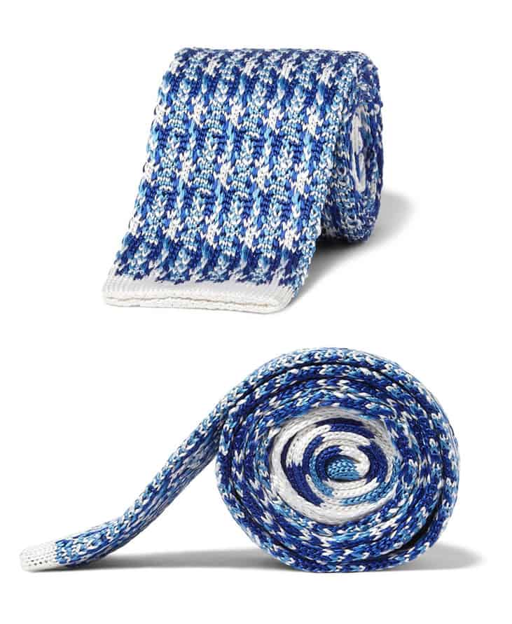 Etro Patterned Knitted Silk Tie