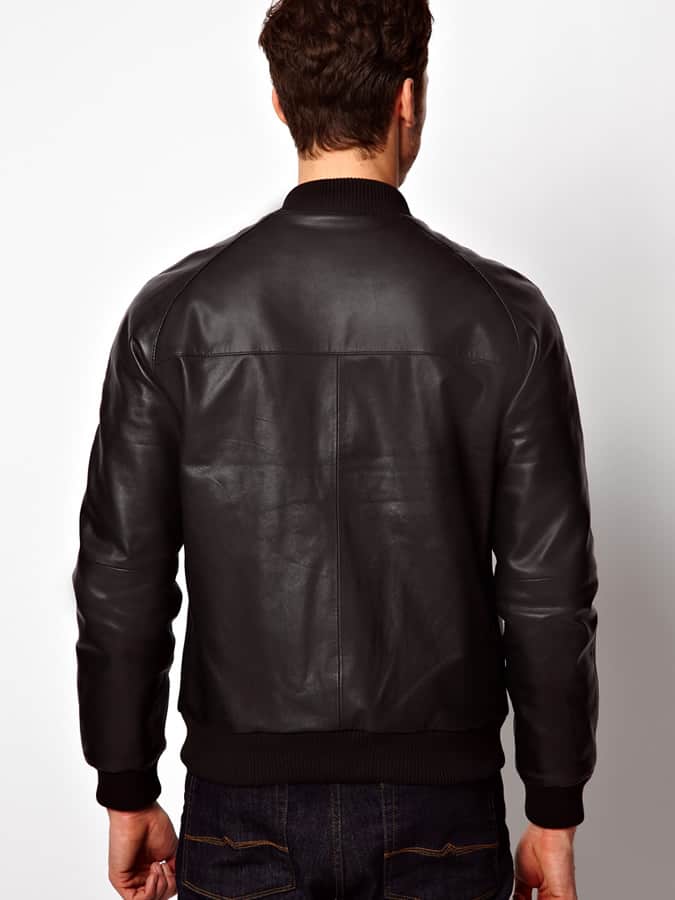 ASOS Leather Bomber Jacket
