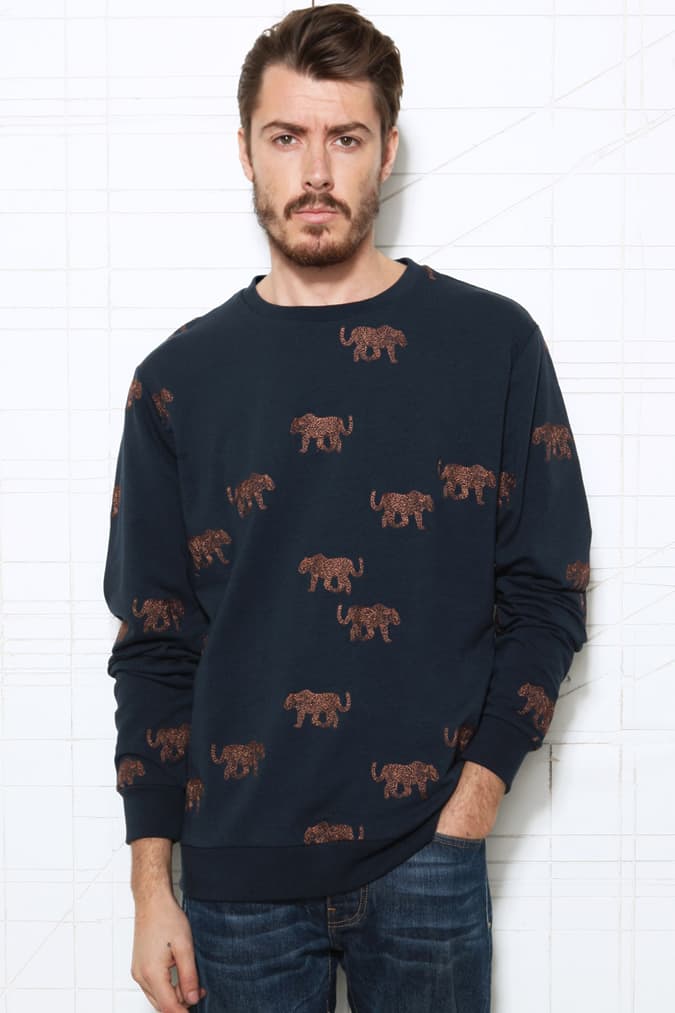 Anerkjendt Oliver Leopard Embroidered Sweater