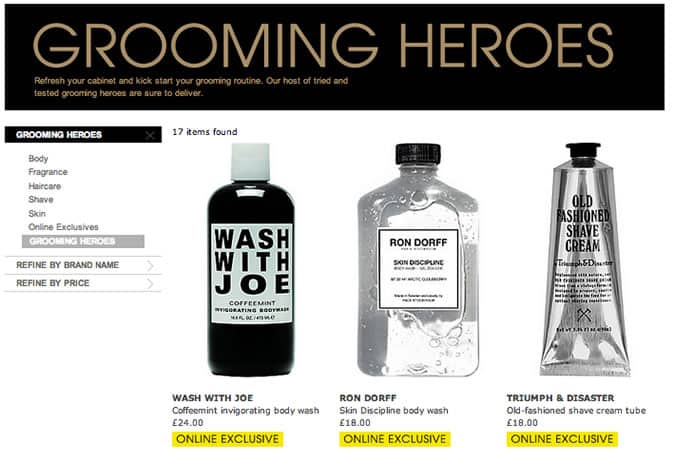 Selfridges Men’s Grooming