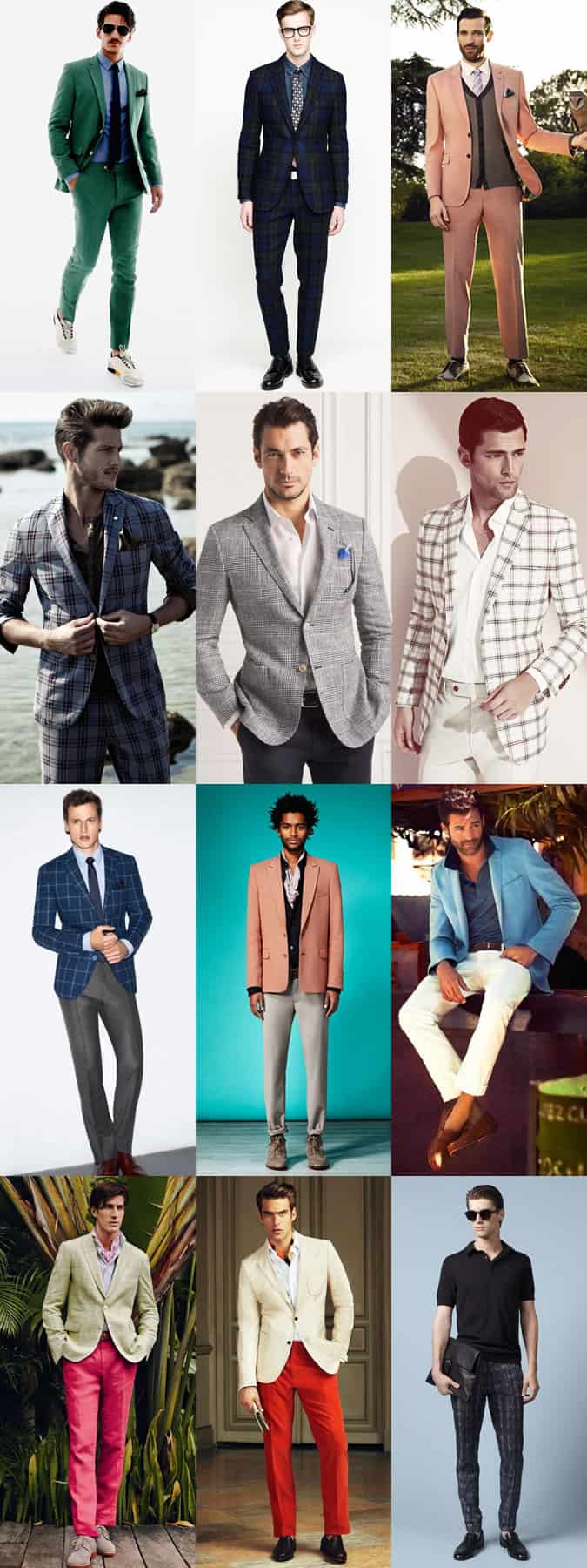 Men's Block-Colour and Patterned Tailoring Lookbook
