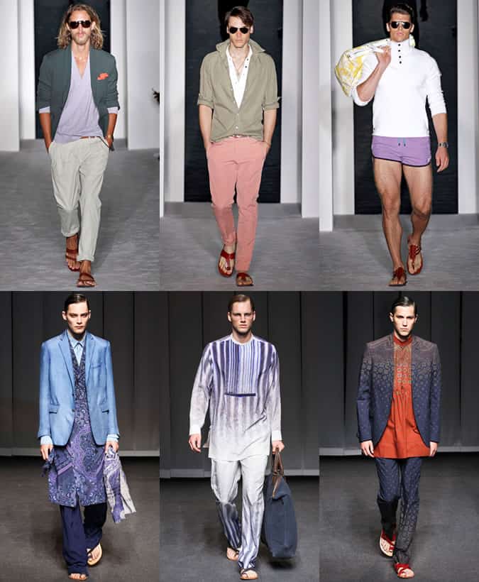 Flip Flops At Michael Bastian and Etro SS13