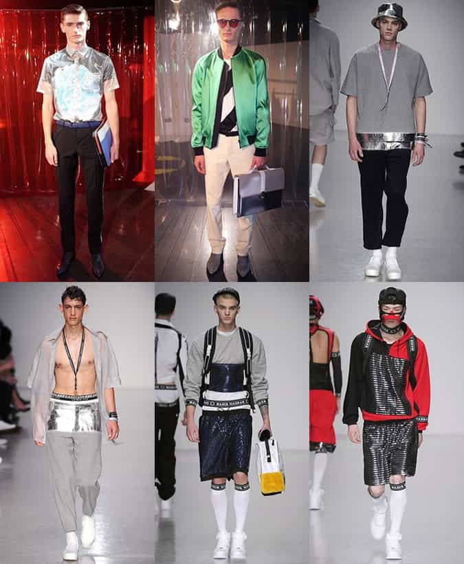 Metallics and Glossy Finishes at LC:M SS14 - Nasir Mazar, Shaun Samson and Jonathan Saunders