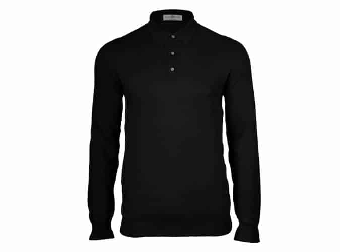 Alan Paine Treswell Long Sleeve Knit Polo