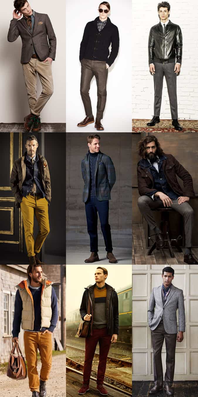 Men's Textured Trousers Lookbook - Including Tweed, Wool, Cord and Herringbone
