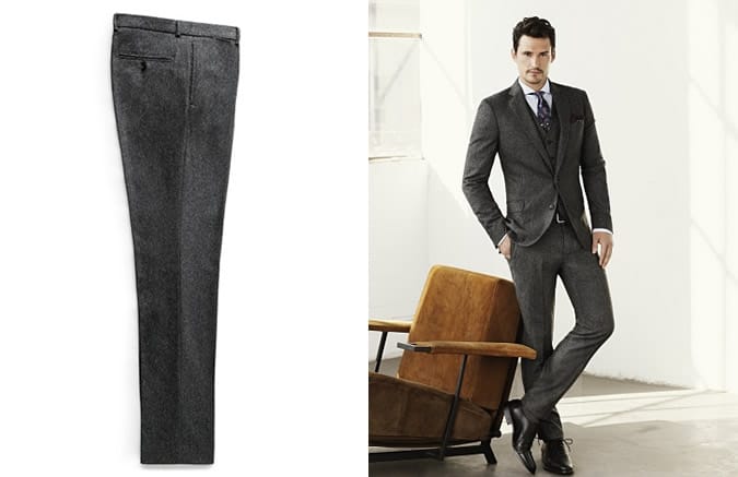 Tweed suit trousers