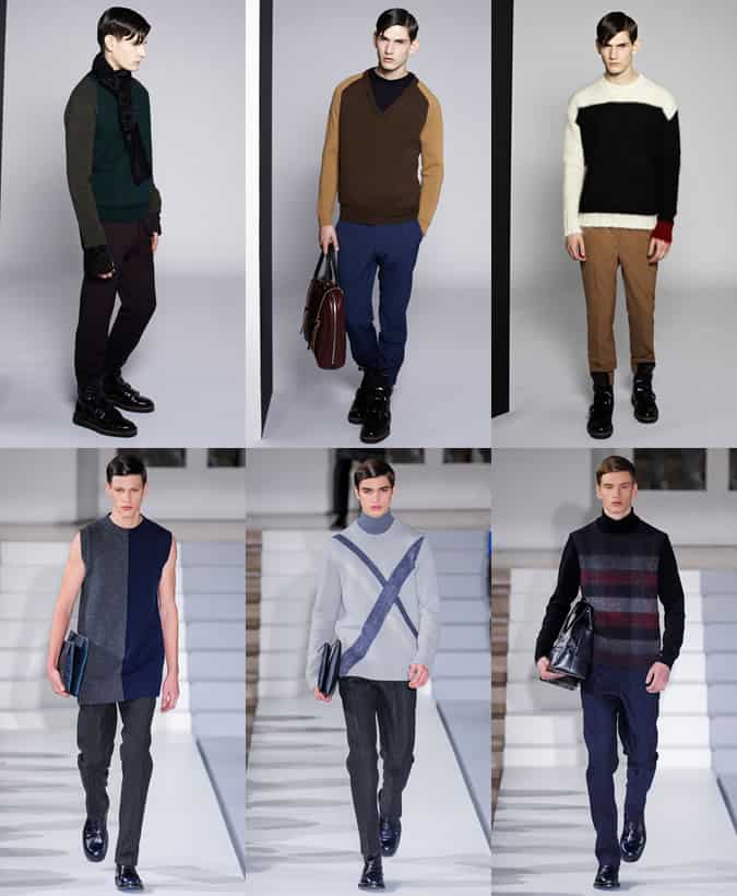 Graphic Knitwear at the Marni & Jil Sander AW13 Showcases