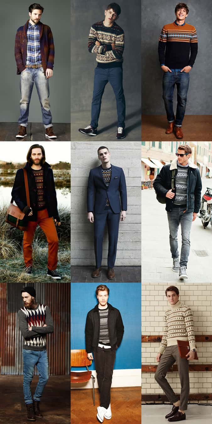 Men's Printed Knitwear Lookbook AW13
