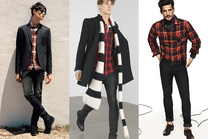 Men's Red Checked Shirt Lookbook - 3 Ways To Wear