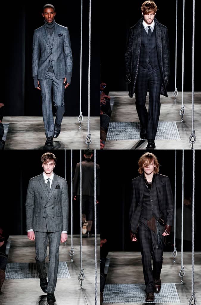 Men's John Varvatos AW13 Check Suiting and Tailoring