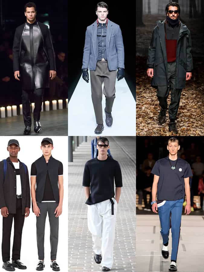Neoprene was spotted on the AW13 runways at Givenchy, Emporio Armani & Trussardi (Top), as well as at DKNY, 3.1 Philip Lim & Kenzo for SS14