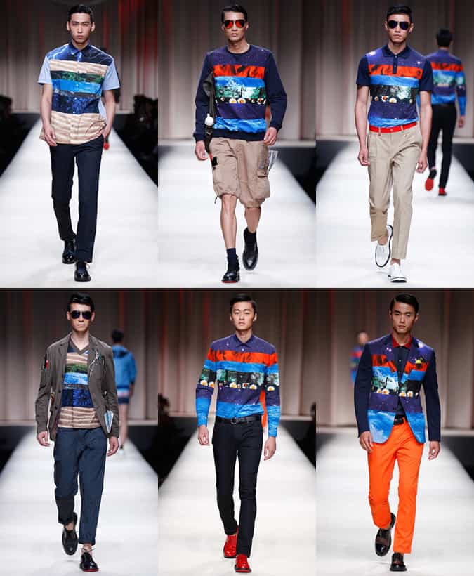 Moschino Spring/Summer 2014 Menswear - Block Stripes