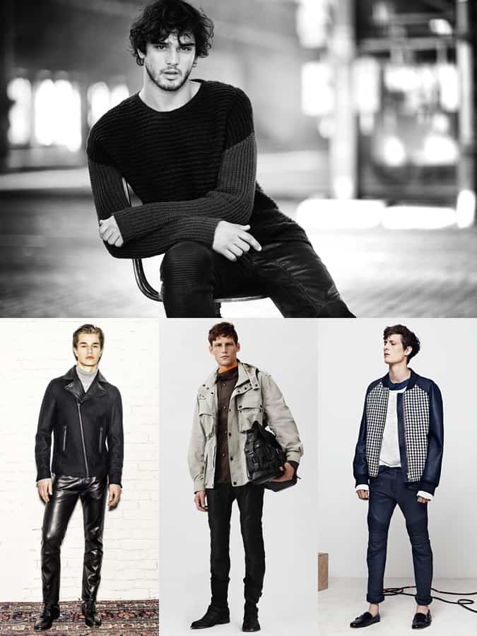 Men's Leather Trousers Outfit Inspiration Lookbook