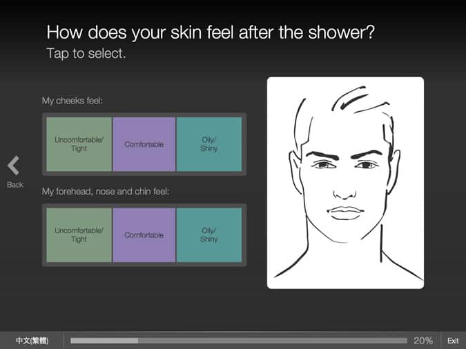 Clinique For Men Skin Care Diagnostic Tool