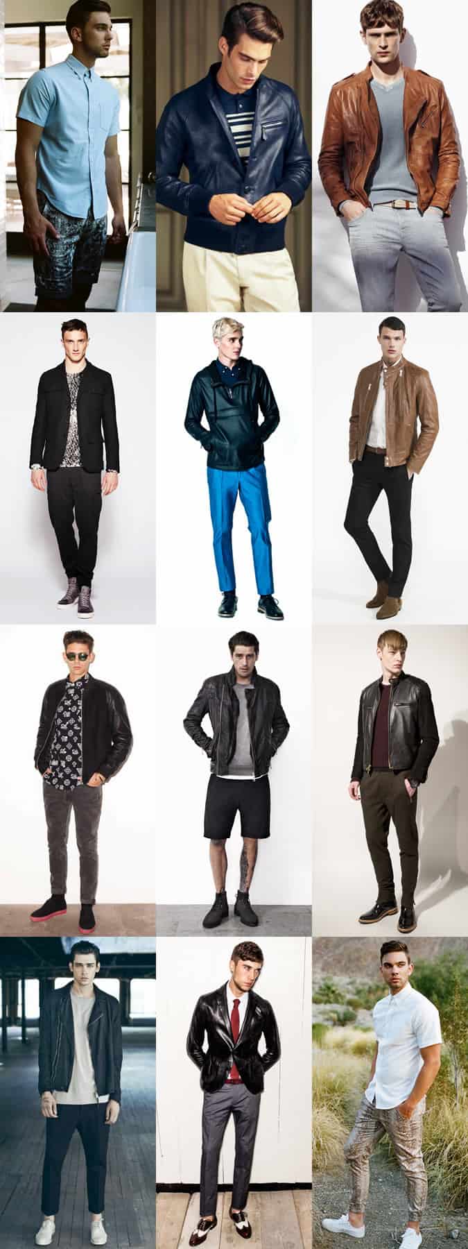 Men's Leather and Snakeskin Spring/Summer Outfit Inspiration Lookbook