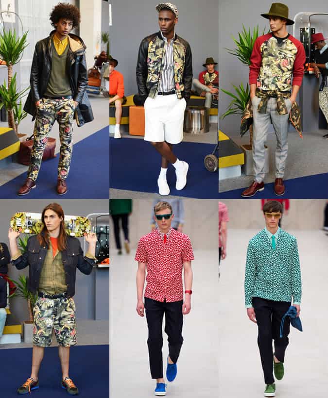 Ami and Burberry Prorsum - Men's Floral Print on SS14 Runways