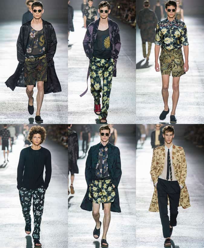 Dries van Noten - Men's Floral Print on SS14 Runways