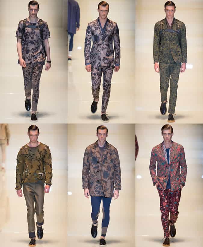 Gucci - Men's Floral Print on SS14 Runways