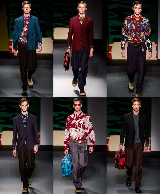 Prada - Men's Floral Print on SS14 Runways