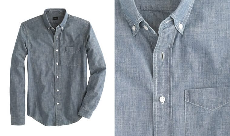 J Crew Indigo Japanese Chambray Shirt