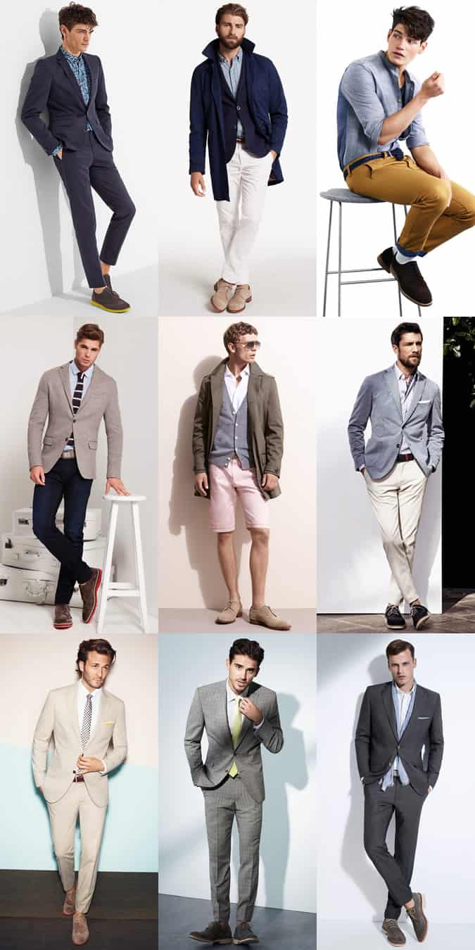 Men's Suede Brogues Outfit Inspiration Lookbook