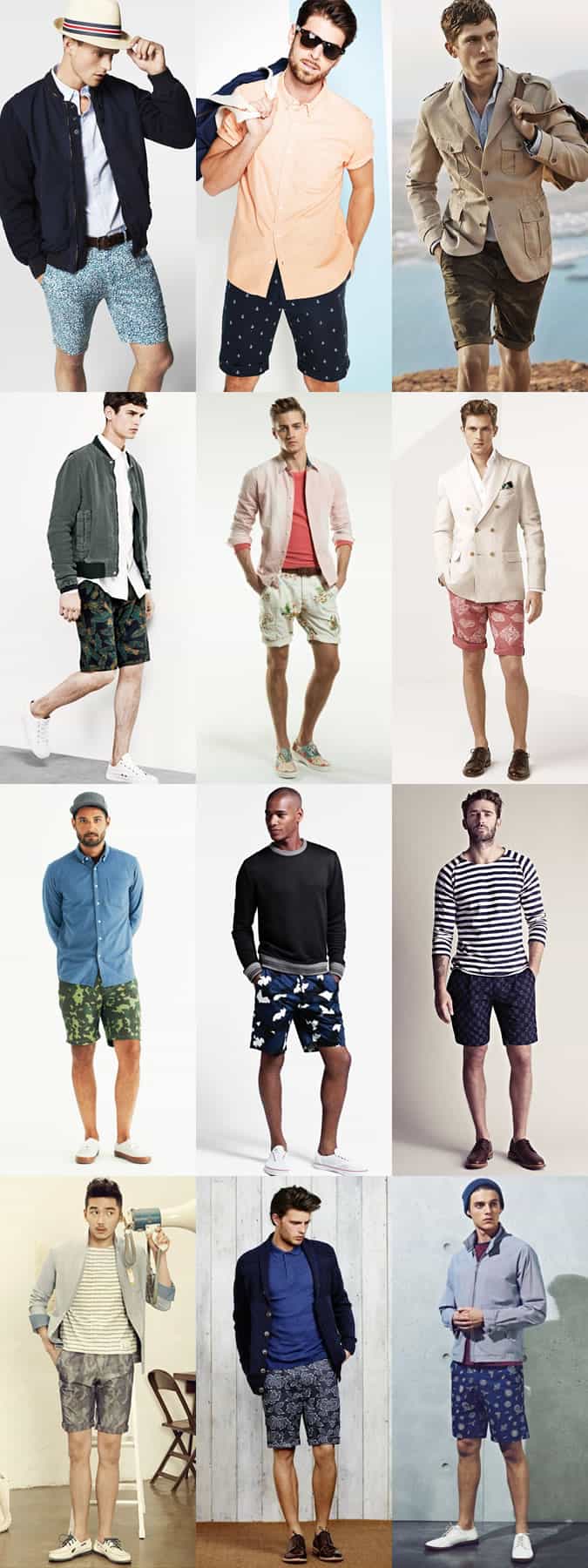 Men's Printed Shorts Outfit Inspiration Lookbook