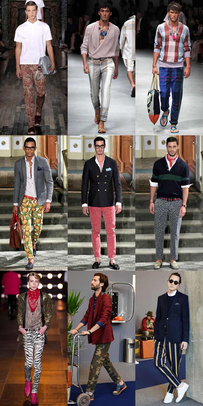 Printed Trousers On SS14 Menswear Runways