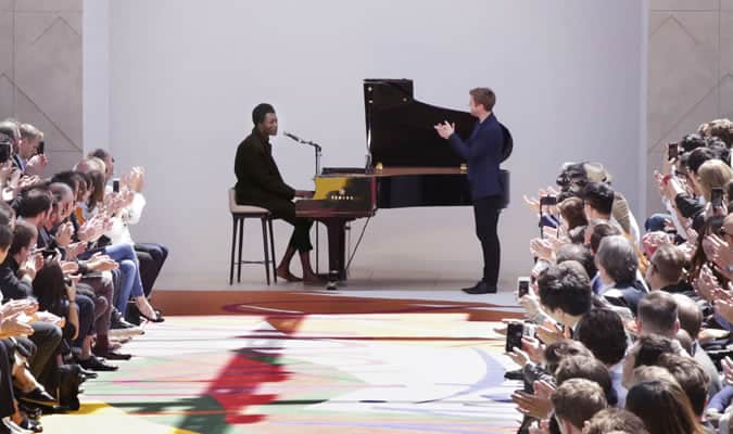 Benjamin Clementine Plays Live At The Burberry Prorsum SS15 Menswear Showcase at LCM