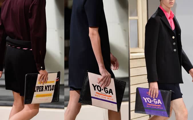 Raf Simons Document Holders on SS14 Menswear Runways