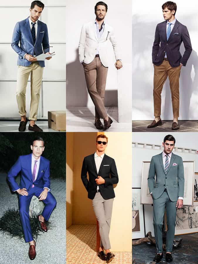 Men's Summer Business Wear - Going Sockless Outfit Inspiration Lookbook