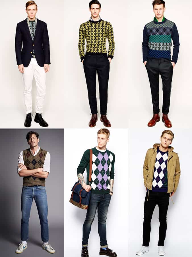 Men's Argyle Print Clothing - Autumn/Winter Outfit Inspiration Lookbook