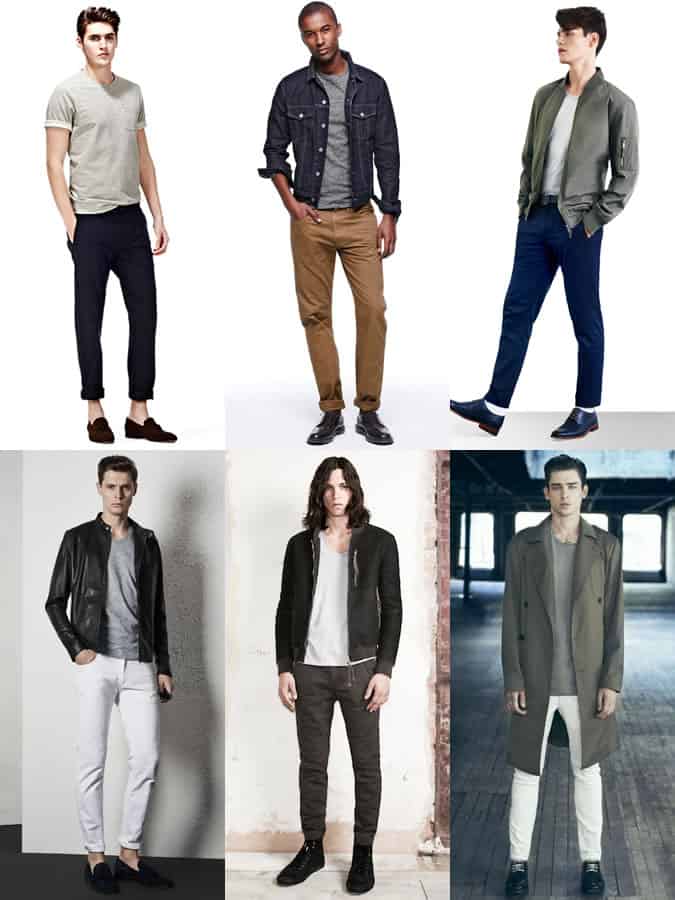 Men's Basic T-Shirts Outfit Inspiration Lookbook
