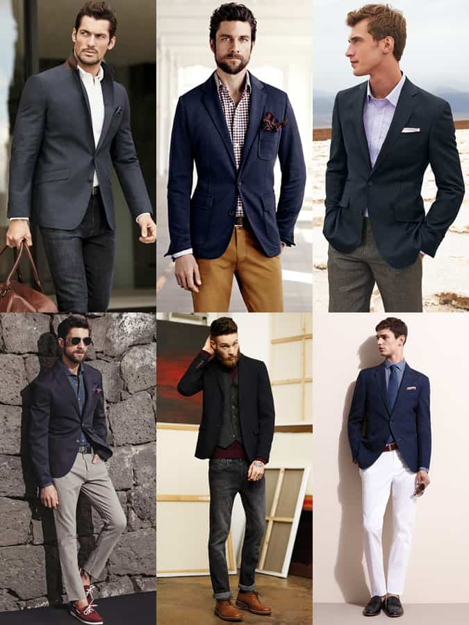 Men's Navy Blazer Outfit Inspiration Lookbook