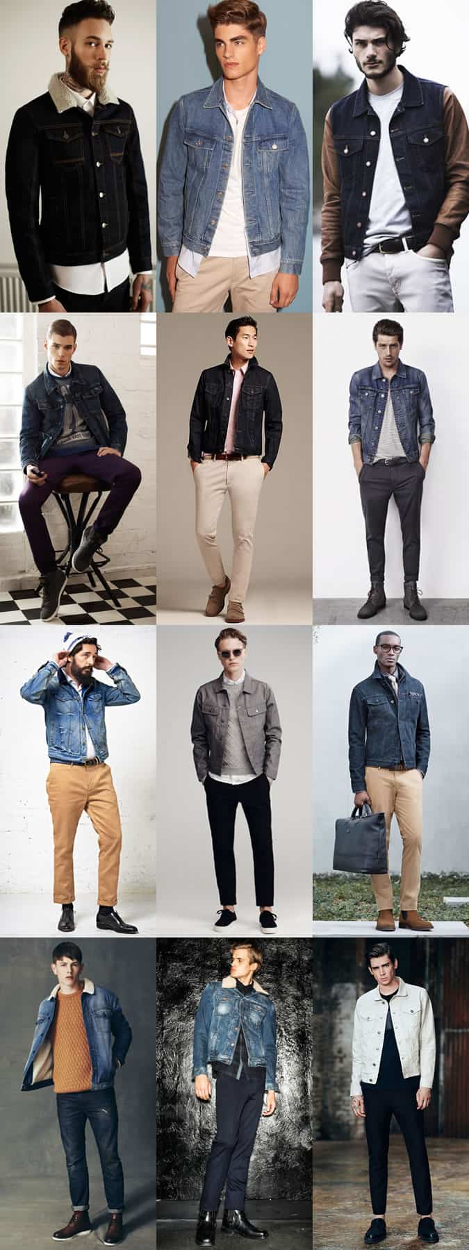 Men's Denim Jacket Autumn Outfit Inspiration Lookbook