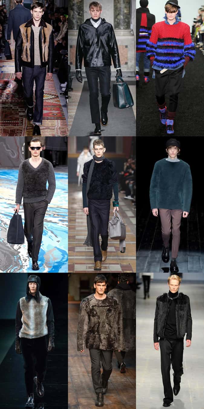 Men's Fur Clothing On AW14 Menswear Runways