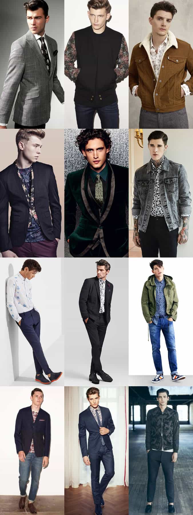 Men's Autumn/Winter Floral Print - Subtle Outfit Inspiration Lookbook