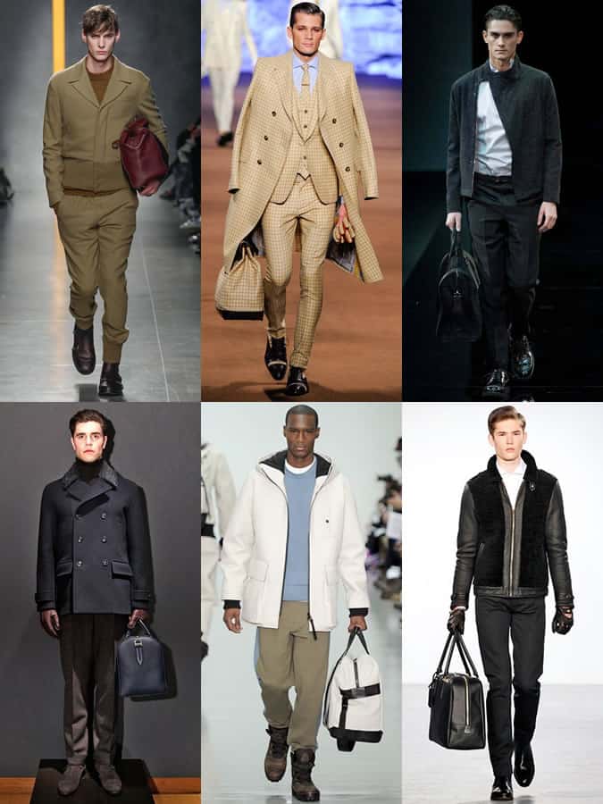 Men's Holdall Bags on the AW14 Menswear Runways