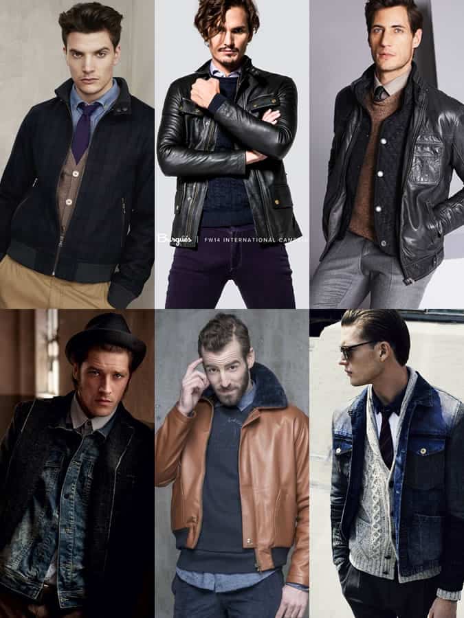 Men's Layered Winter Looks With Cropped Jackets/Bombers