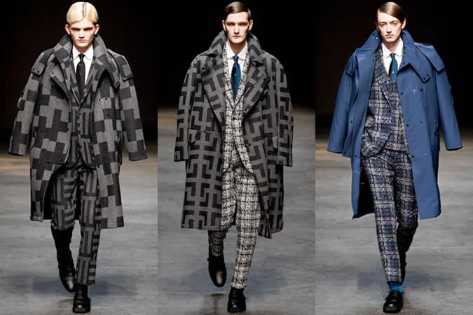 Check Suiting On The AW14 E. Tautz Runway
