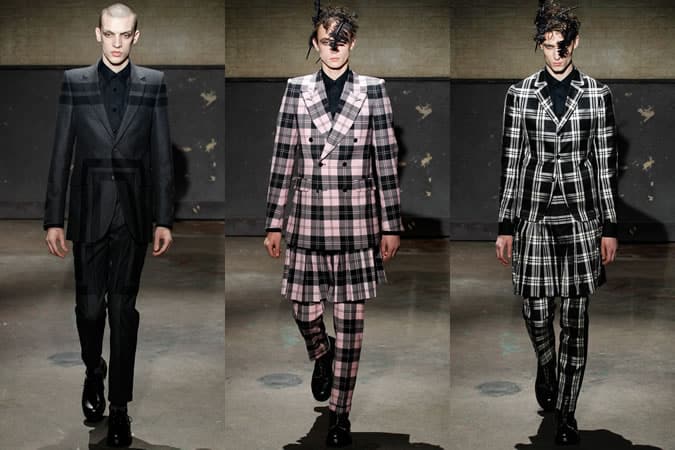 Check Suiting On The AW14 Alexander McQueen Runway
