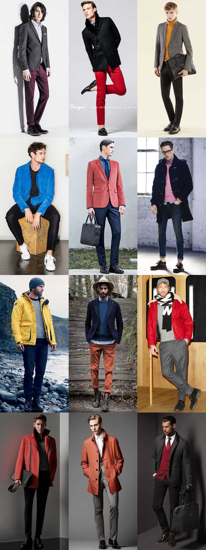 Men's Autumn/Winter Outfit Inspiration That Incorporates Neutral Pieces and One Single Shot Of Colour